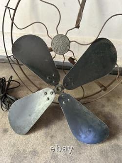 Ventilateur antique General Electric Type AOU AC1 16 à 3 vitesses vintage pour pièces dans l'état où il se trouve