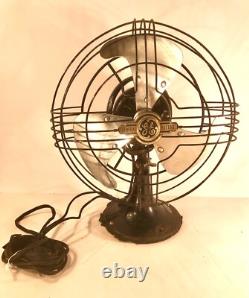 Ventilateur de bureau GE Vortalex de 8 pouces 1938-41 Cat # 49x942B