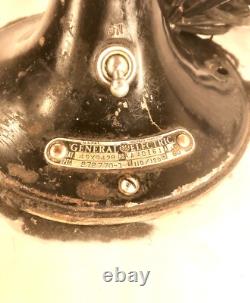 Ventilateur de bureau GE Vortalex de 8 pouces 1938-41 Cat # 49x942B