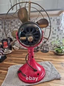 Ventilateur de bureau ancien General Electric 12 GE à pales en laiton