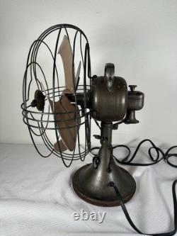 Ventilateur de bureau en métal Vortalex General Electric vintage à 3 vitesses oscillant FONCTIONNEL USA