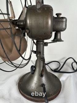 Ventilateur de bureau en métal Vortalex General Electric vintage à 3 vitesses oscillant FONCTIONNEL USA
