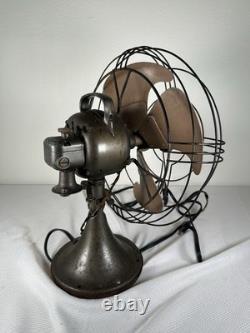 Ventilateur de bureau en métal Vortalex General Electric vintage à 3 vitesses oscillant FONCTIONNEL USA