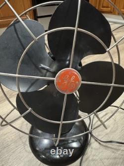 Ventilateur de bureau en métal oscillant General Electric des années 1940 78x829, éventuellement pour pièces