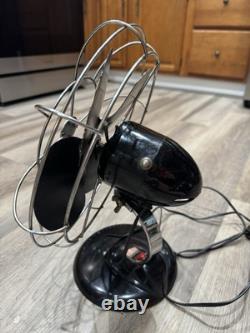 Ventilateur de bureau en métal oscillant General Electric des années 1940 78x829, éventuellement pour pièces