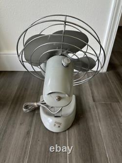 Ventilateur de bureau en métal oscillant General Electric des années 1950 (gris)