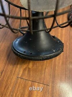 Ventilateur de bureau oscillant GE 12 General Electric des années 1930 Modèle 49X491 3 vitesses
