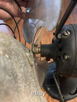 Ventilateur de bureau oscillant GE 12 General Electric des années 1930 Modèle 49X491 3 vitesses