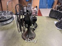 Ventilateur de bureau oscillant General Electric GE des années 1930 fabriqué aux États-Unis en état de marche