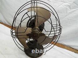 Ventilateur de bureau oscillant Vintage Art Deco 1940 General Electric GE Vortalex 8 FM9V1