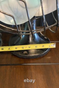 Ventilateur de bureau oscillant silencieux GE No. 49X723 vintage vers 1940, en état de marche