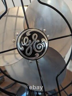Ventilateur de bureau oscillant silencieux Vtg GE des années 1930 49x723 General Electric FONCTIONNE