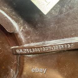 Ventilateur de bureau vintage GE General Electric 9,5 FM8S31 à hélice en laiton testé et fonctionnel