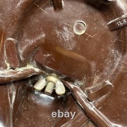 Ventilateur de bureau vintage GE General Electric 9,5 FM8S31 à hélice en laiton testé et fonctionnel