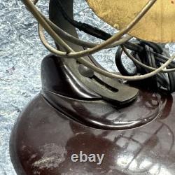Ventilateur de bureau vintage GE General Electric 9,5 FM8S31 à hélice en laiton testé et fonctionnel