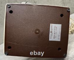 Ventilateur de bureau vintage General Electric oscillant 3 vitesses 12 beige ambre F1-OF-12A