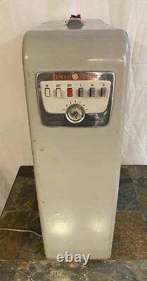 Ventilateur de sol vintage General Electric Art déco GE avec thermostat automatique intérieur/extérieur FONCTIONNE