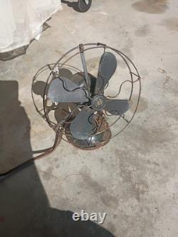 Ventilateur en laiton General Electric Whiz antique à vitesse unique, pales de 4,5 pouces, fonctionne, Art Déco