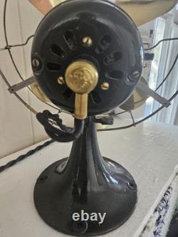Ventilateur en laiton de 9 pouces Vintage General Electric Whiz restauré