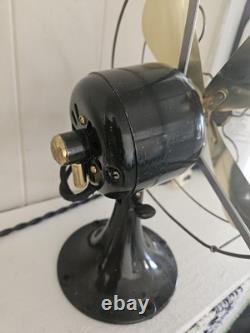 Ventilateur en laiton de 9 pouces Vintage General Electric Whiz restauré