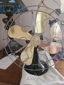 Ventilateur en laiton de 9 pouces Vintage General Electric Whiz restauré