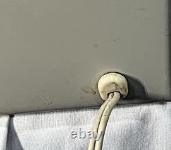 Ventilateur en métal General Electric vintage 3 vitesses MCM beige et blanc fonctionne