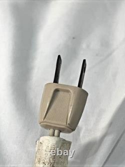 Ventilateur en métal General Electric vintage 3 vitesses MCM beige et blanc fonctionne