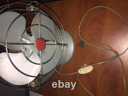 Ventilateur en métal bleu métallique vintage General Electric GE fonctionne