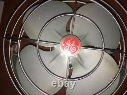 Ventilateur en métal bleu métallique vintage General Electric GE fonctionne