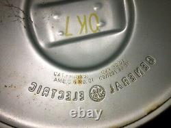 Ventilateur en métal bleu métallique vintage General Electric GE fonctionne