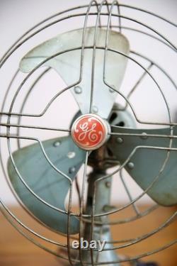 Ventilateur industriel VTG General Electric GE Vortalex à 10 pales art déco oscillant