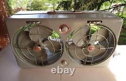 Ventilateur industriel double / double boîte Vintage General Electric 27 x 15 x 9