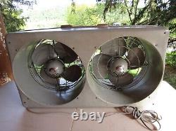 Ventilateur industriel double / double boîte Vintage General Electric 27 x 15 x 9