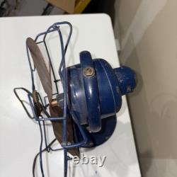 Ventilateur industriel en laiton GE General Electric antique avec cage en laiton vintage