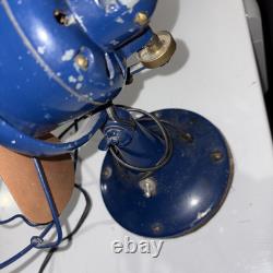 Ventilateur industriel en laiton GE General Electric antique avec cage en laiton vintage