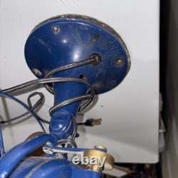 Ventilateur industriel en laiton GE General Electric antique avec cage en laiton vintage