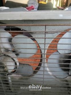 Ventilateur industriel en métal double Vintage General Electric AS-IS