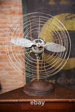 Ventilateur industriel vintage hélice d'avion 20 lames moteur General Electric ancien