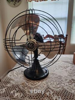 Ventilateur oscillant GE Vortalex 12 des années 1930 At1 78x191 X12634 3 pales
