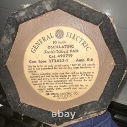 Ventilateur oscillant General Electric GE Trade Wind vintage #49X719 10 fonctionne