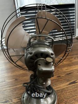 Ventilateur oscillant General Electric Vortalex vintage des années 1940 en état proche du neuf, testé et fonctionnel