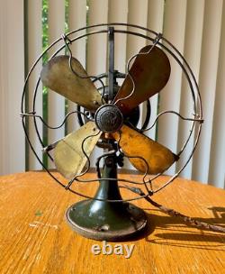 Ventilateur oscillant General Electric Whiz des années 1920 en état d'origine. Fonctionne.