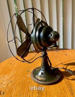Ventilateur oscillant General Electric Whiz des années 1920 en état d'origine. Fonctionne.