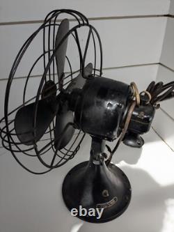 Ventilateur oscillant General Electric vintage années 1930, ancien, non testé, besoin de réélectrification