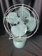 Ventilateur Oscillant Vtg Ge General Electric F18s125 Rare Vert Teal Fonctionne