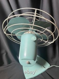 Ventilateur oscillant VTG GE GENERAL ELECTRIC F18S125 RARE VERT TEAL FONCTIONNE