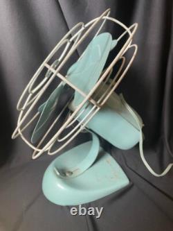 Ventilateur oscillant VTG GE GENERAL ELECTRIC F18S125 RARE VERT TEAL FONCTIONNE
