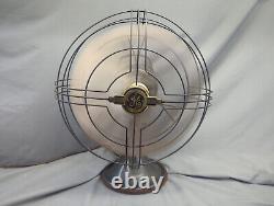 Ventilateur oscillant Vintage GE General Electric Vortalex 16 à 3 vitesses avec grille en métal