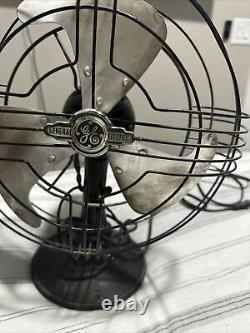 Ventilateur oscillant Vintage GE General Electric Vortalex de 16 pouces, modèle 49X936, de l'année 1947