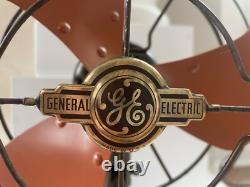 Ventilateur oscillant à 3 pales de 12 pouces General Electric/GE Vortalex des années 30-40